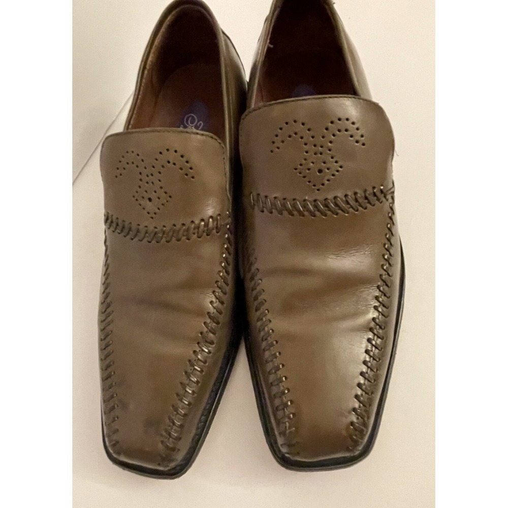 FRATELLI ROSSETTI Men's Size 9 Medium  LEATHER Loafer Shoes Wide Stitch Trim